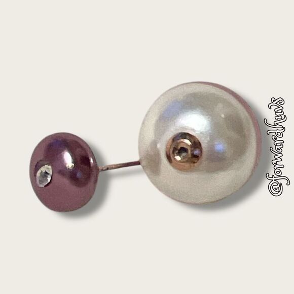 Bundle Sale 3 for $15 | Elegant Asymmetric Double Bead Earring Pair - Picture 4 of 10